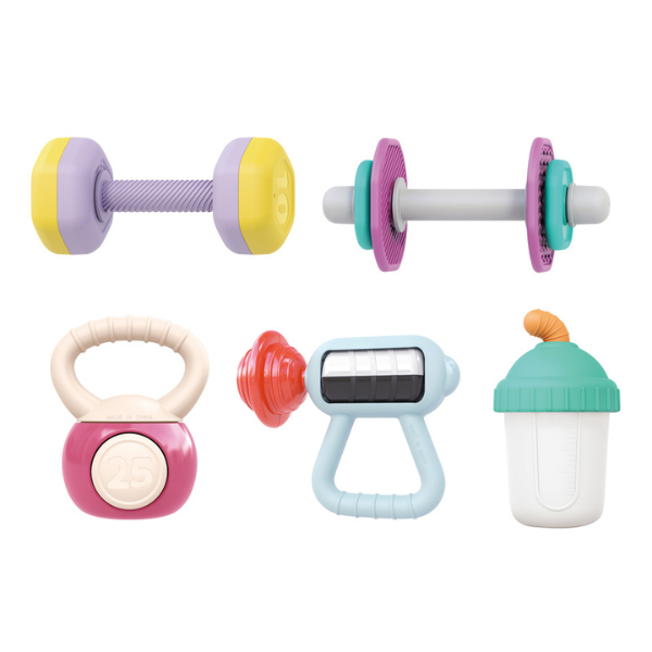 Set de zornăitoare și ventuze "Baby Gym", 9 modele