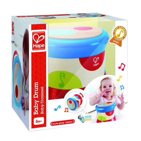 Детский барабан Hape деревянный