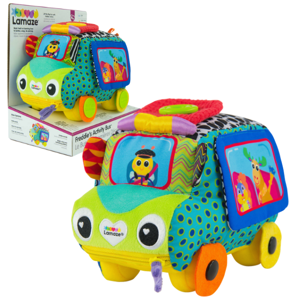 Jucăria educativă din pluș ”Autobuzul Freddie”