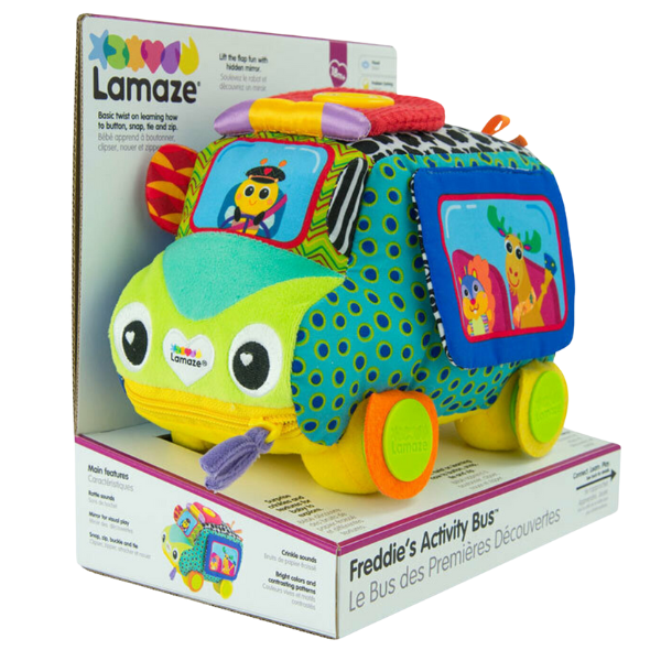 Jucăria educativă din pluș ”Autobuzul Freddie”