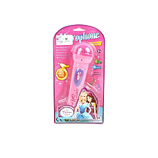 Микрофон со звуком и светом, розовы..