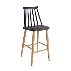 Scaun bar JACK Black+Transprint Leg..