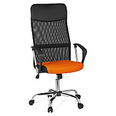 Fotoliu Birou F-63 Black+Orange..