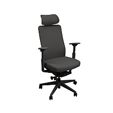 Fotoliu Birou Nelson Dark Grey+Blac..