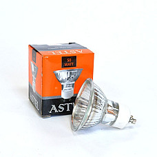 Лампа, ASTEL, Галогеный, Tеплый, 50ВТ, 220/240 B, Д, 900 Лм, 1500 ч