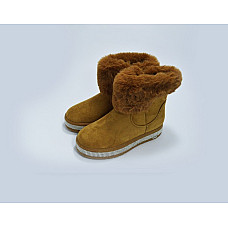 Женские зимние сапоги, GLOBAL STORE, 36-41, Коричневый, Синтетические волокна, Резиновая Подошва