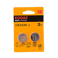 Набор 2 батареи, KODAK, MaxLithium, КР2430, 3Вольт