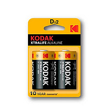 Набор 2 батареи, KODAK, Щелочная, LR20, 1.5 Вт, LR20, D, R20