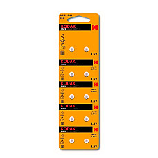 Набор 2 батареи, KODAK, Щелочная, AG12, 1.5 Вт, LR43,186, V12GA, RW84, D186, G12, AG12, L1142, 11.6 мм, 4.2 мм