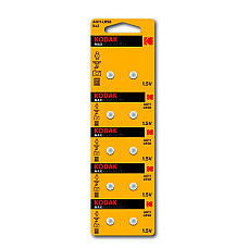 Набор 2 батарейки, KODAK, Щелочная, AG11, 1.5 Вт, G11, AG11, L721, SR720, SR58, 362, 532, 7.9 mm, 2.1 мм