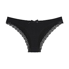 Трусы женские, DONELLA, L, 95% Хлопок/5% Эластан, Черный