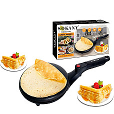 Электрическая блинница, SOKANY, 600 вт, 220/240 B, Черный
