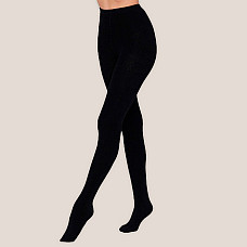 Колготки женские, GIULIA, Terry, 250 DEN, 5-XL, Черный, 82%Хлопок/16% Полиамид/2% Эластан