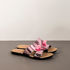 Женские тапочки, GOLD STAR, 36-40, Rose Gold, Эко Кожа