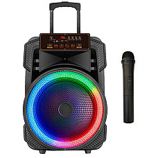 Колонки, KOLAV, Пластик, USB/FM/Bluetooth, Аккумулятор/Сеть, MICROFON