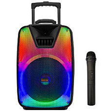 Колонки, KOLAV, Пластик, USB/FM/Bluetooth, Аккумулятор/Сеть, MICROFON