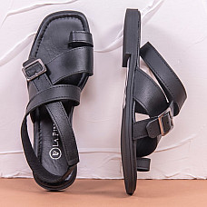 Сандалии женские, LA PINTA, 36-40, Черный, Натуральная кожа, Резиновая Подошва