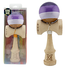 "Kendama Flippy X Original", профессиональная, Металлический Подшипник, веревка 55 см, сверхлипкая, большие чашки, 7 х 6 х 18 см, фиолетово-сиреневая