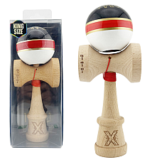"Kendama X Original: Royal Spike", Profesionala, Flippy, Rulment Metalic, Ața 62/65 cm, Cupe Mari, 7.5 х 6 х 18 cm, inel roșu