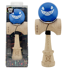 "Kendama Super Sticky X Original", металлический подшипник, веревка 62/65 см, King size 7.5 x 6 x 18 см , "Crazy Smile"