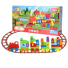 Set de construcție "Tren", 77 piese