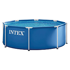 INTEX Бассейн Metal Frame Blue 244х76 см, 2843Л, металлический каркас