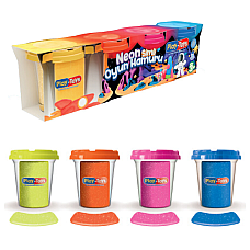 Set de plastilină în tub, neon, 4 b..