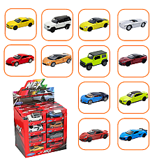 Mașini Metalice de Colecție 1:34-1:39 WELLY, 12 modele (25A)