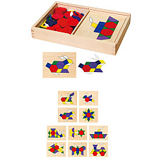 Mozaică cu figuri geometrice și șab..