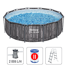 Bestway Бассейн STEEL PRO MAX Round 366х100 см, 9150 Л, металлический каркас