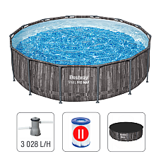 Bestway Бассейн STEEL PRO MAX Round 427x107 см, 13030Л, металлический каркас