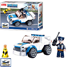 Set de construcție ”Mașină de poliție” cu inerție, 90 elem.