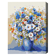 Pictură pe numere 40×50 (în cutie) – Buchet cu flori de câmp