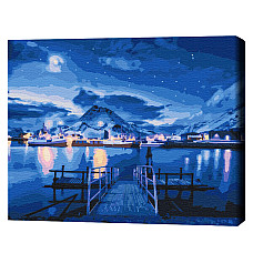 Pictură pe numere 40x50 cm (în cutie) – Auroră boreală