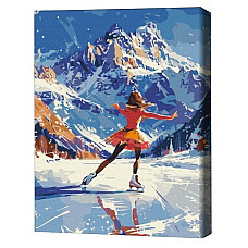 Pictură pe numere 40х50 cm (fără cutie) – Dans pe gheață.