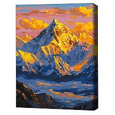 Pictură pe numere 40*50 cm (în cutie) – Soare deasupra munților.
