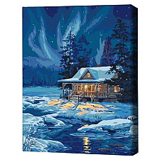 Pictură pe numere 40*50 cm (în cutie) – Aurora polară
