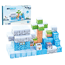 Constructor magnetic pentru copii „Căsuța de zăpadă” 92 elem.