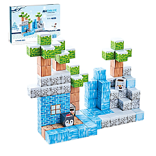 Constructor magnetic pentru copii „Căsuța de gheață cu pinguini” 113 elem.