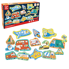 Set puzzle 15 în 1 "Vehicule"