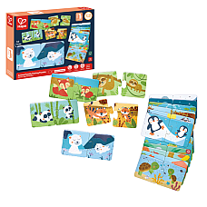 Puzzle joc "Potrivește perechea – Animale și pui"