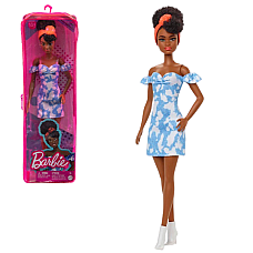 Păpușa Barbie "Fashionista" în rochie albastră