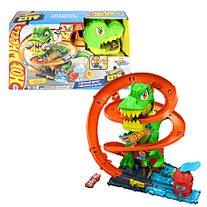 Игровой набор Hot Wheels City: Атака огненного Ти-Рекса