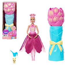 Păpușa Barbie Petal Pop cu aromă de lalea roz