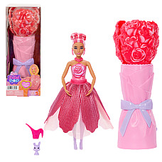Păpușa Barbie Petal Pop cu aromă de trandafir roșu