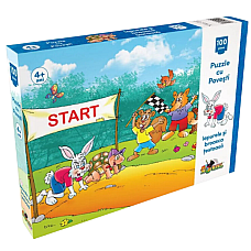 Puzzle cu povești – Iepurele și bro..