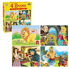 Puzzle 4 basme  (12, 24, 42, 56 pie..