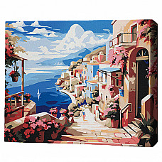 Картина по номерам 30*40 см (без упаковки) - Итальянское побережье