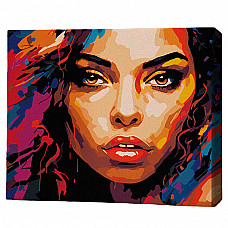 Pictură pe numere 30*40 сm (pânză neagră/fără cutie) – Armonia culorilor