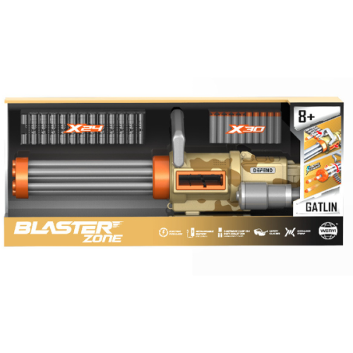 Mitralieră automată cu 30 gloanțe fine (acumulator 7,4V, 24 cartușe, ochelari de protecție)